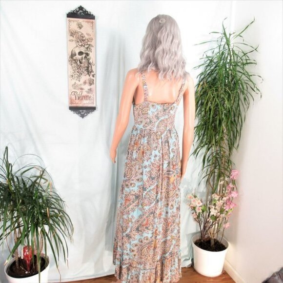Cynthia Rowley Paisley Bohemian Maxi Dress (NWT)) - Picture 4 of 6